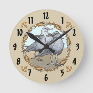 Redondo Mediano Tres gaviotas reloj