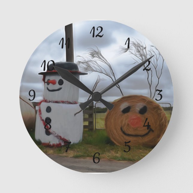 Redondo Mediano Un reloj de Navidades de una granja (Anverso)