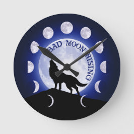 Redondo Mediano Werewolf Moon Fase Mal Reloj de Luna