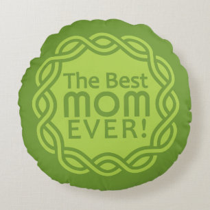 Redondo MEJOR cojín personalizado MOM
