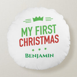 Redondo Mi primer Cojín decorativo navideño