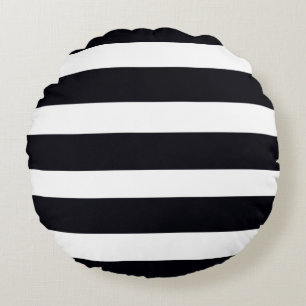 Redondo Negro moderno elegante y blanco del Cojín