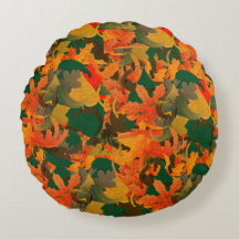 Patrón de hojas de caída para el Cojín decorativo 