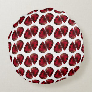 Redondo Pilar rojo, Cojín decorativo de forma de perno, al