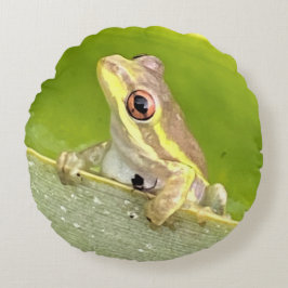 Redondo Rana arbórea en Cojín decorativo de planta de piña