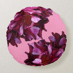 Redondo Rosas rosas rosas rosadas Foto Alcance del cojín d