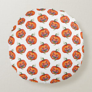Redondo Scary Halloween calabaza Tote Bag Cojín decorativo