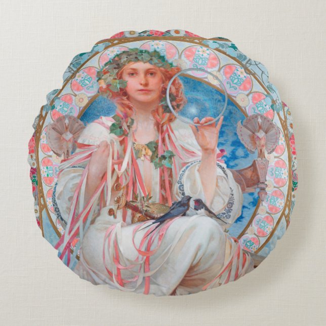 Redondo Slavia, Cojín decorativo Alphonse Mucha (Anverso)