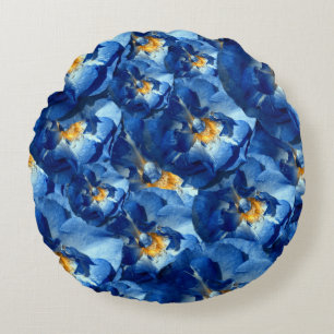 Redondo Sueño azul, Rosas Sueño floral II , lanzar cojín