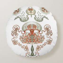 Redondo Vida acuática ~ Haeckel ~ Cojín de medusas