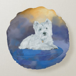 Redondo Westie en cojín