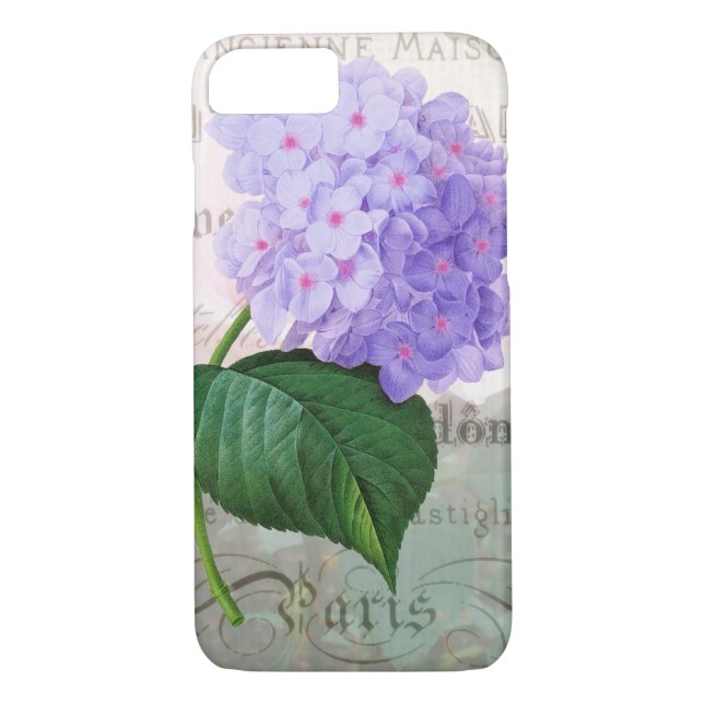 Redoute Shabby Pink Hydrangea iPhone 7 Funda (Reverso)