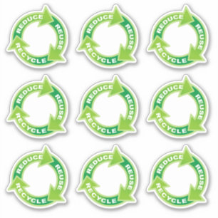 Reducir el conjunto de Pegatinas de reciclaje de r
