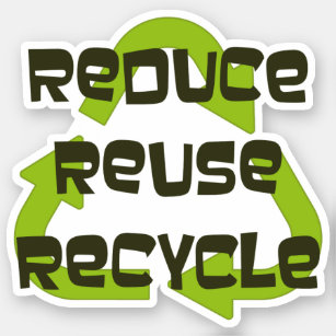 Reducir el pegatina de reciclado-vinilo