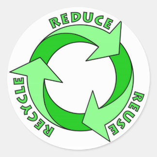Reducir el Pegatina de reciclaje de reutilización