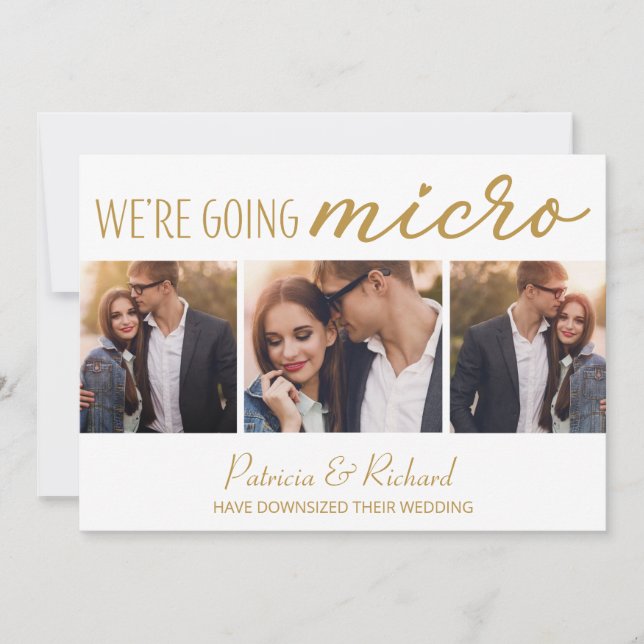 Reducir la Invitación Boda Cute 3 Foto (Anverso)