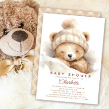 Reducir la invitación de Baby Shower al oso