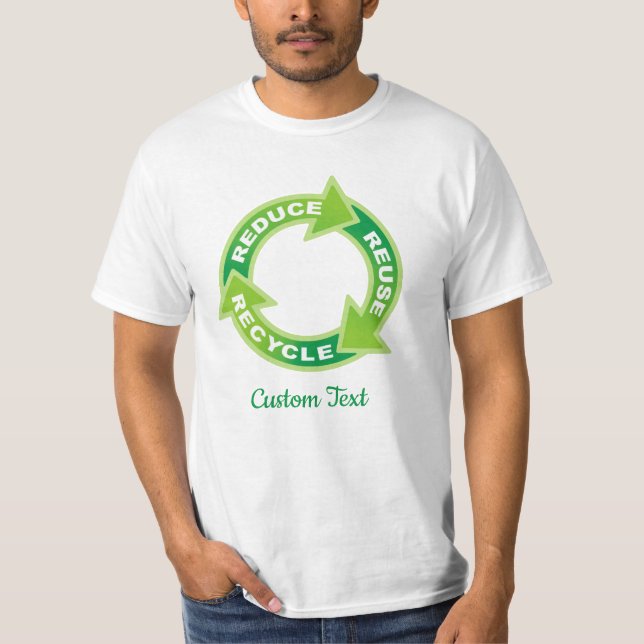 Reducir la reutilización de la camiseta de recicla (Anverso)