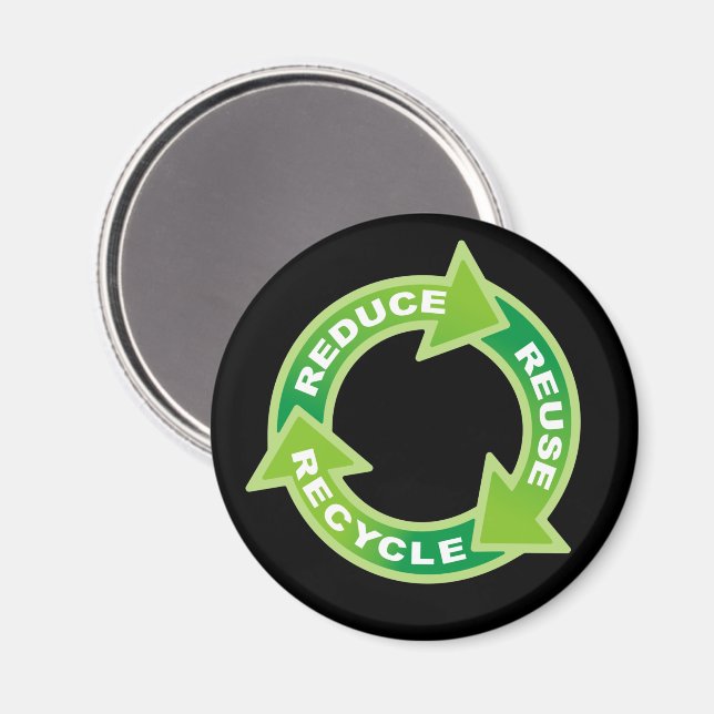 Reducir la reutilización del imán de reciclaje (Anverso/Reverso)