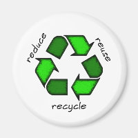 Reducir, reutilizar, reciclar imán