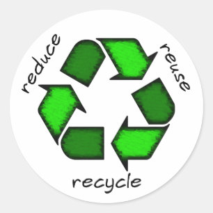 Reducir, reutilizar, reciclar Pegatina