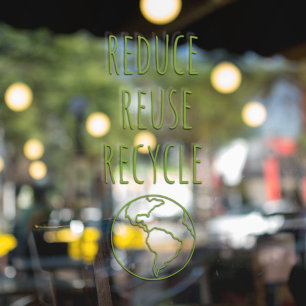 Reducir Reutilizar Reciclar Señal de Fachada de Ti