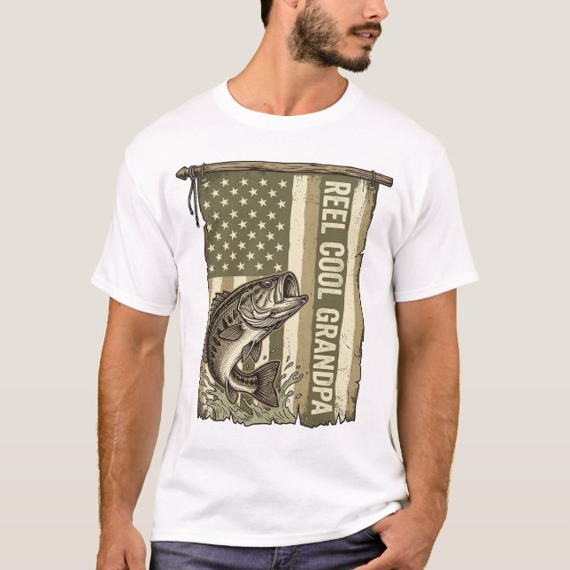 Reel Cool Abuelo Diseño de Camiseta de Pesca de Lu (Anverso)