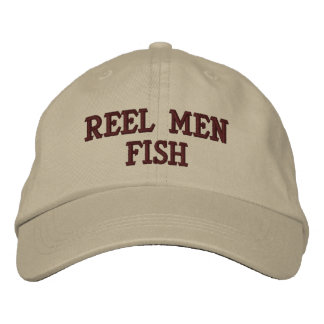 Reel Men Fish Embroidered Gorra