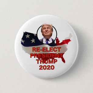 Reelija el botón de presidente Trump 2020