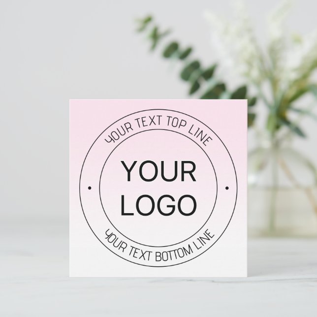 Reemplazo de logotipo fácil y texto editable rosa  (Anverso de pie)