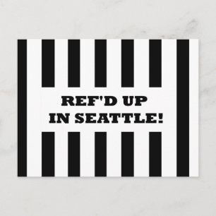 Refd hacia arriba en Seattle con tarjeta de refere