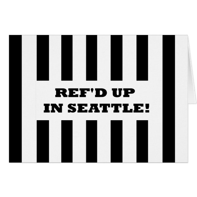 Refd hacia arriba en Seattle con tarjeta de refere (Anverso (Horizontal))