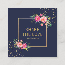 Refiera una tarjeta floral del cliente del salón