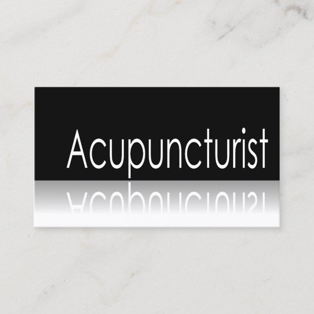 Reflectivo - Acupuncturista - Tarjeta de visita (Anverso)