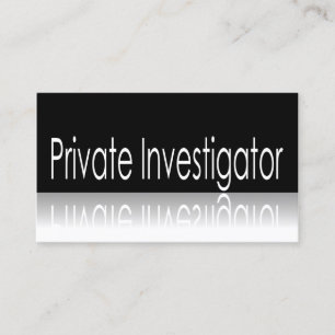 Reflectivo - Investigador privado - Tarjeta de vis