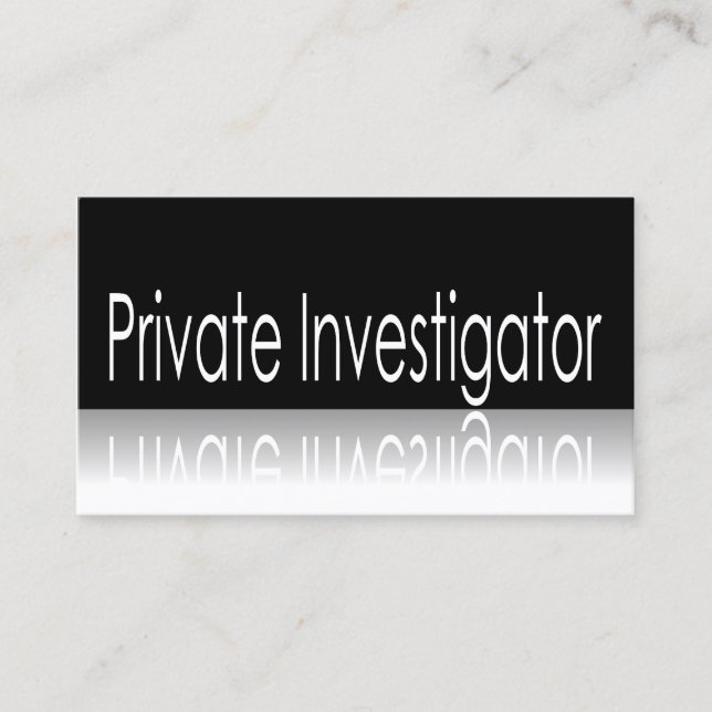 Reflectivo - Investigador privado - Tarjeta de vis (Anverso)