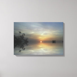 Reflejar impresión de lienzo de sol