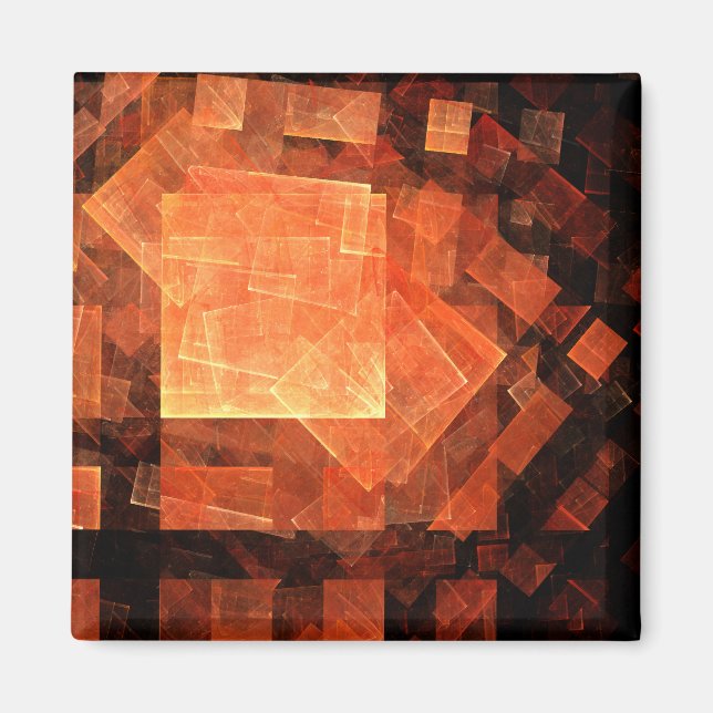 Reflejo de luz de ventana Resumen de imán cuadrado (Frente)