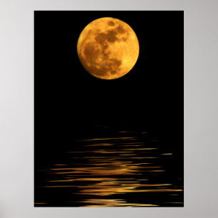 Reflejo de una impresión de luna llena