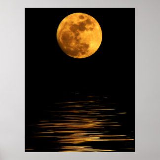 Reflejo de una impresión de luna llena