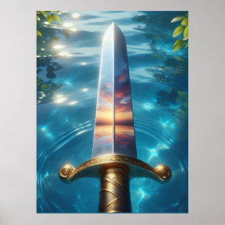 Reflejo Místico del Arte de la Espada de Fantasía 