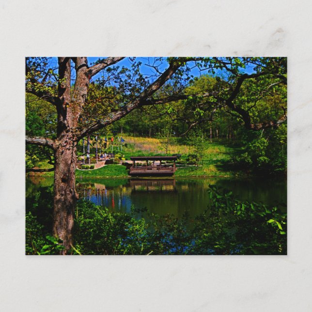 Reflexión a través de la postal del lago (Anverso)