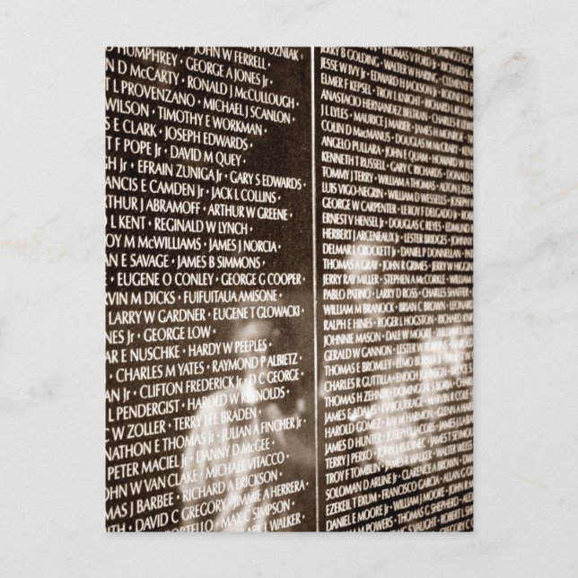 Reflexión de postales Muro conmemorativo de los ve (Anverso)