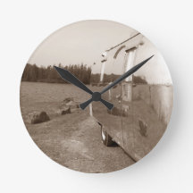 Reflexión de vintage del reloj del remolque de alu