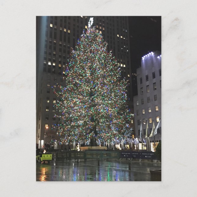Reflexión del árbol de Navidad del Rockefeller Cen (Anverso)