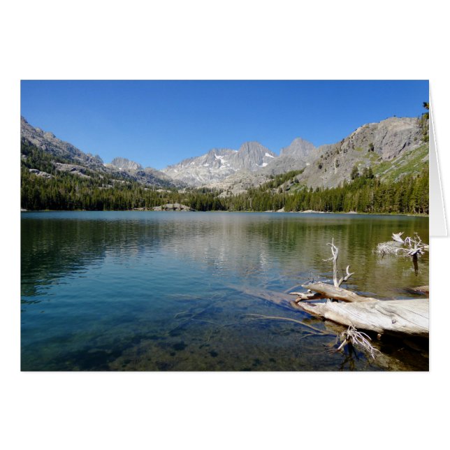 Reflexión del lago, Mammoth Lakes CA, Blank Inside (Anverso (Horizontal))