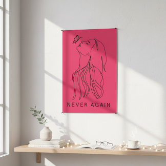 Reflexión eterna: mariposa y arte de línea femenin