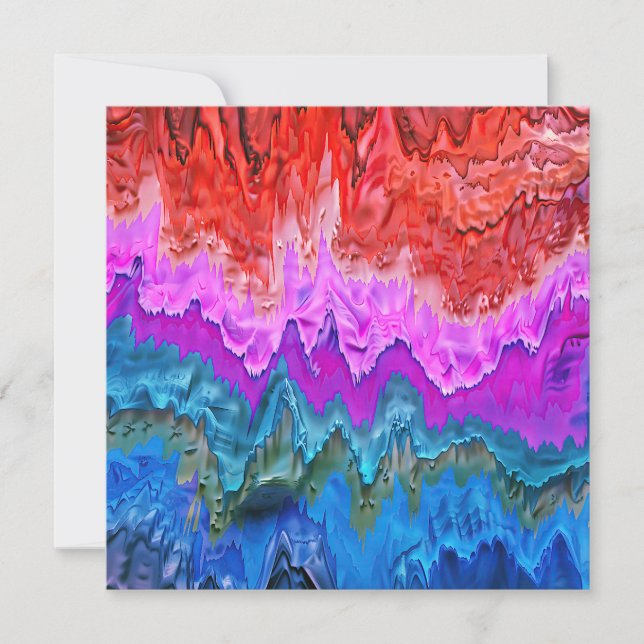"Reflexión radiante" Arte abstracto colorido (Anverso)