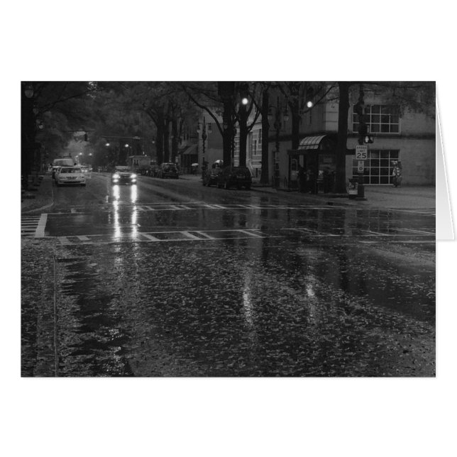 Reflexión/ruido con lluvia, tarjeta (Anverso (Horizontal))