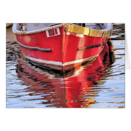 Reflexiones de barcos rojos